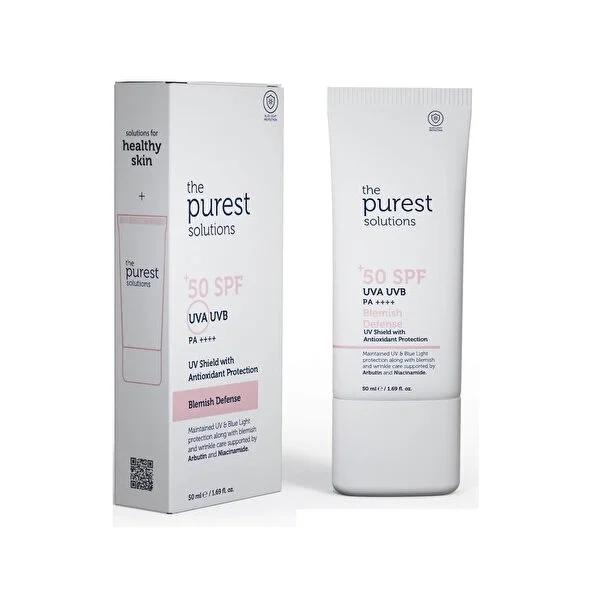 The Purest Solutions Face Sunscreen SPF50+ - Anti-Aging Skincare with Arbutin &amp; Niacinamide