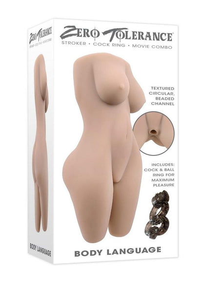 Zero Tolerance Body Language Stroker - Textured &amp; Realistic Torso