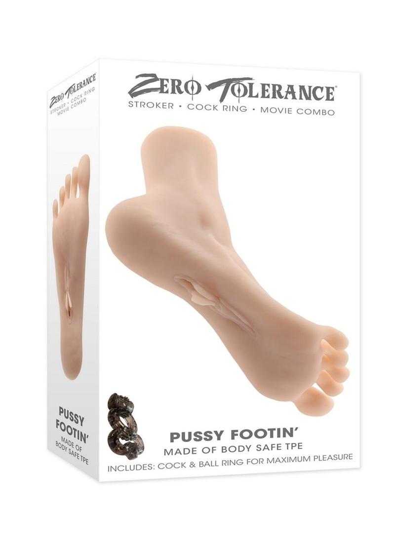 Zero Tolerance Pussy Footin’ Masturbator with Cock &amp; Ball Ring
