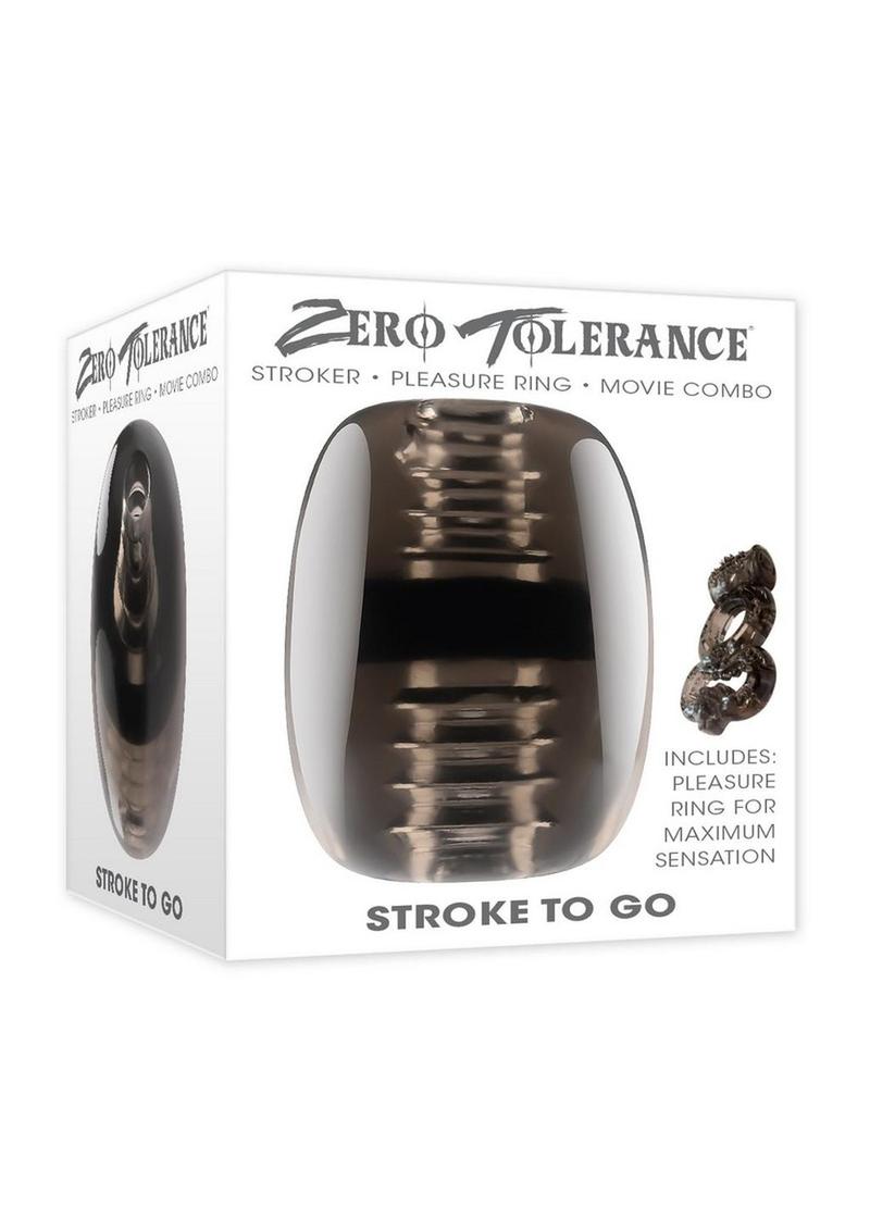 Zero Tolerance Stroke to Go Dual-End Masturbator with Pleasure Ring