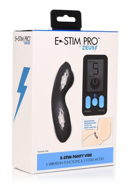 Zeus E-Stim &amp; Vibrating Panty with LED Screen Remote Control