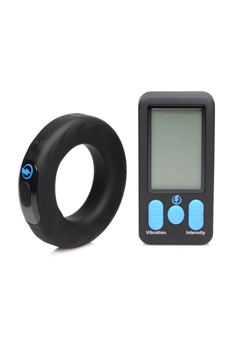Zeus E-Stim Pro Vibrating And E-Stim Rechargeable Silicone Cock Ring