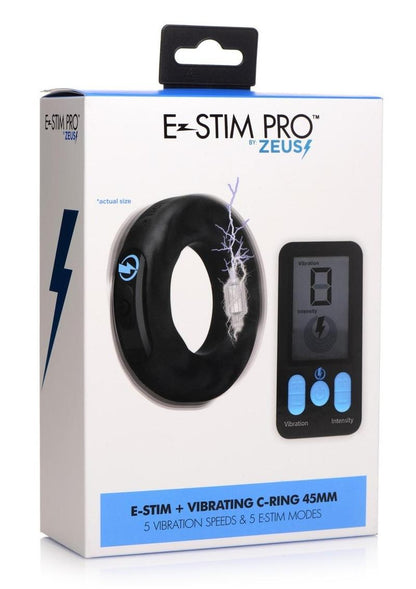 Zeus E-Stim Pro Vibrating And E-Stim Rechargeable Silicone Cock Ring
