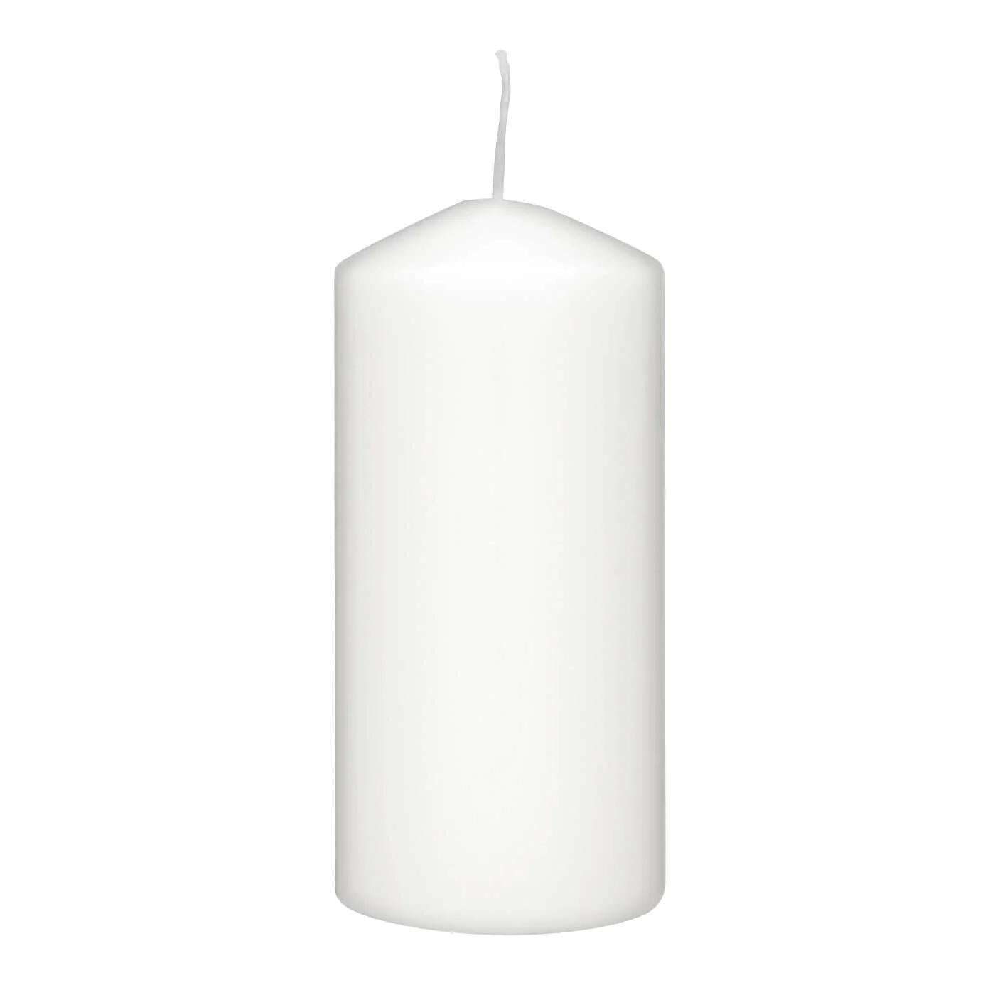 Rubin Licht White Cylinder Candle for Home Decor 150x75mm